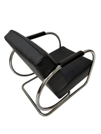 Art Deco Modernist Bauhaus Tubular Steel Lounge Chairs by Frits Kuyken, 1936